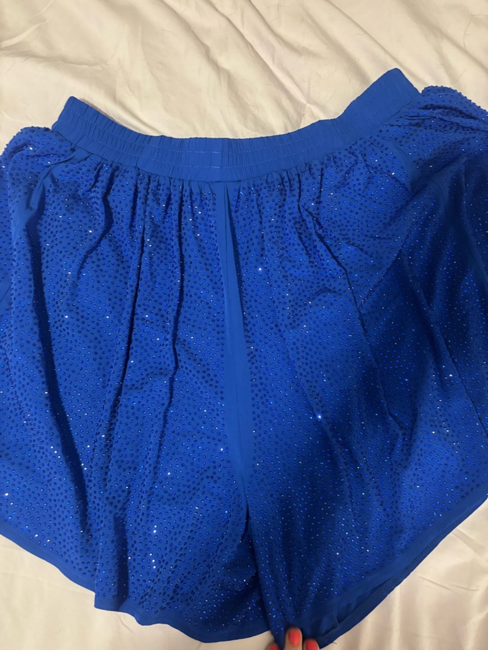 Queen of sparkles Royal Blue active shorts size L